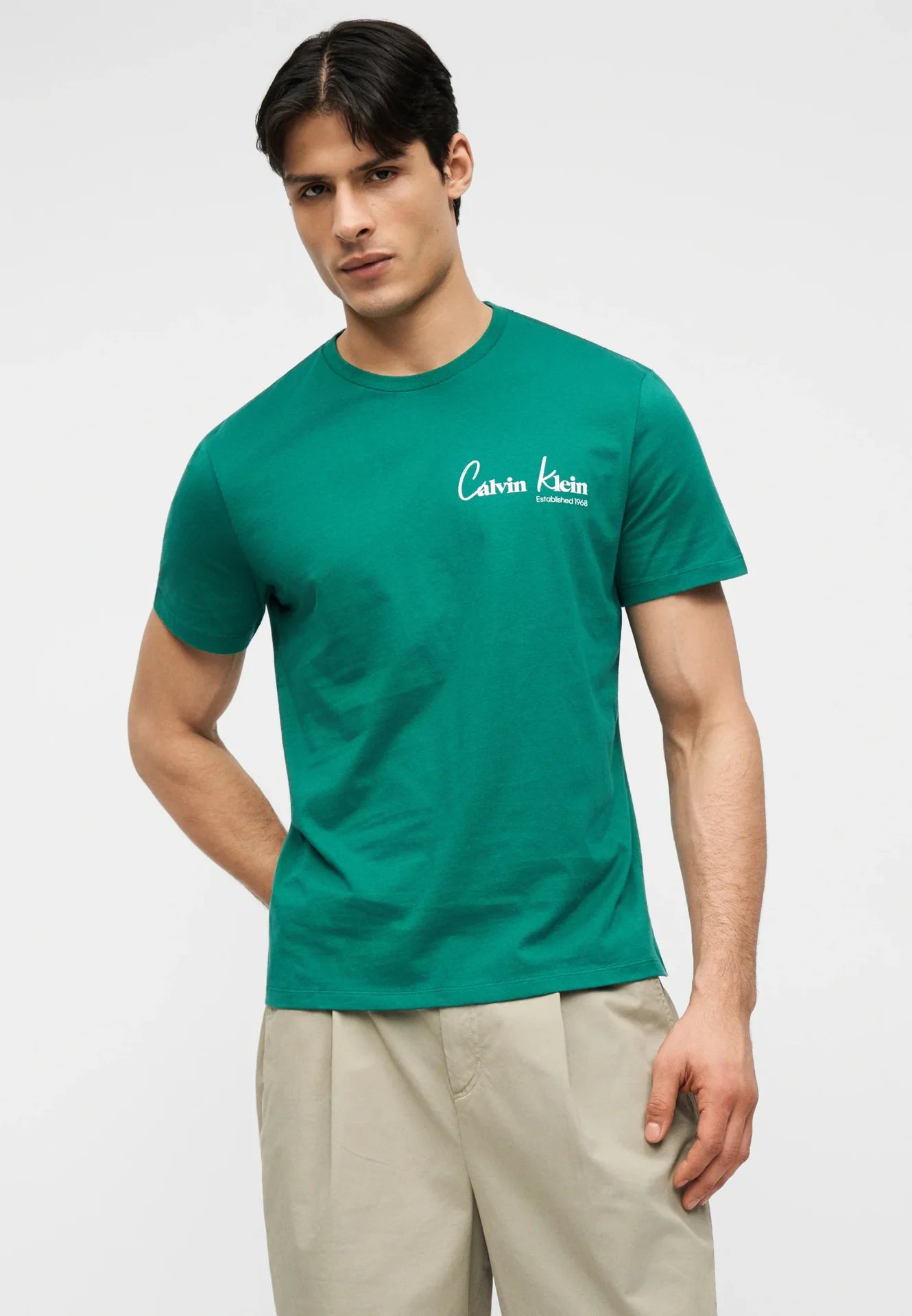 T-Shirt Verde Calvin Klein SS26 Calvin Klein