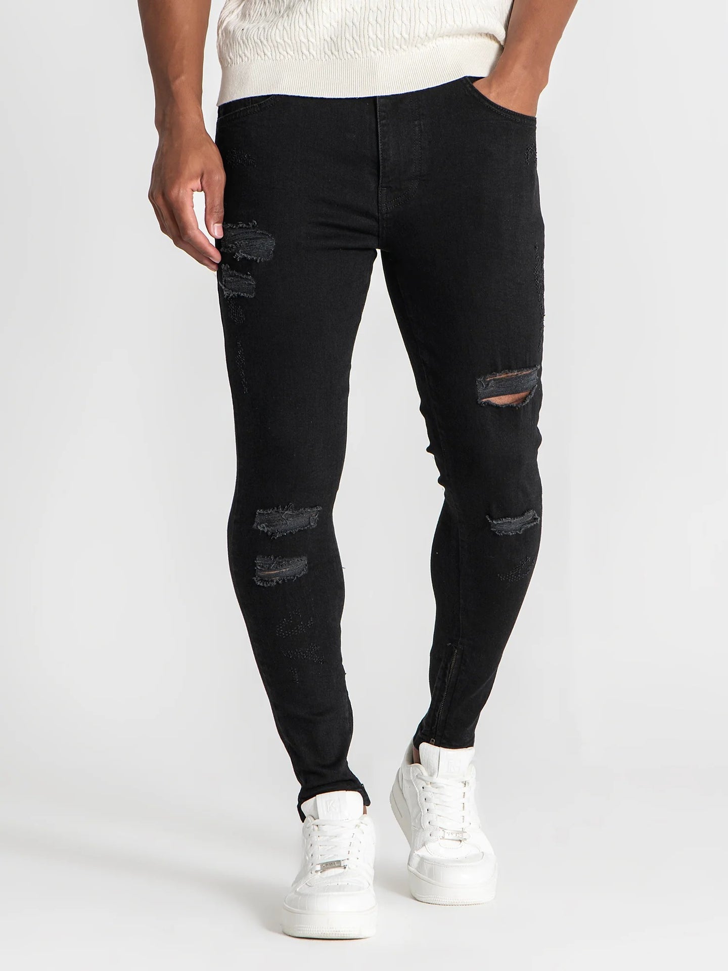 Calças de Ganga Preta Gianni Kavanagh SS25