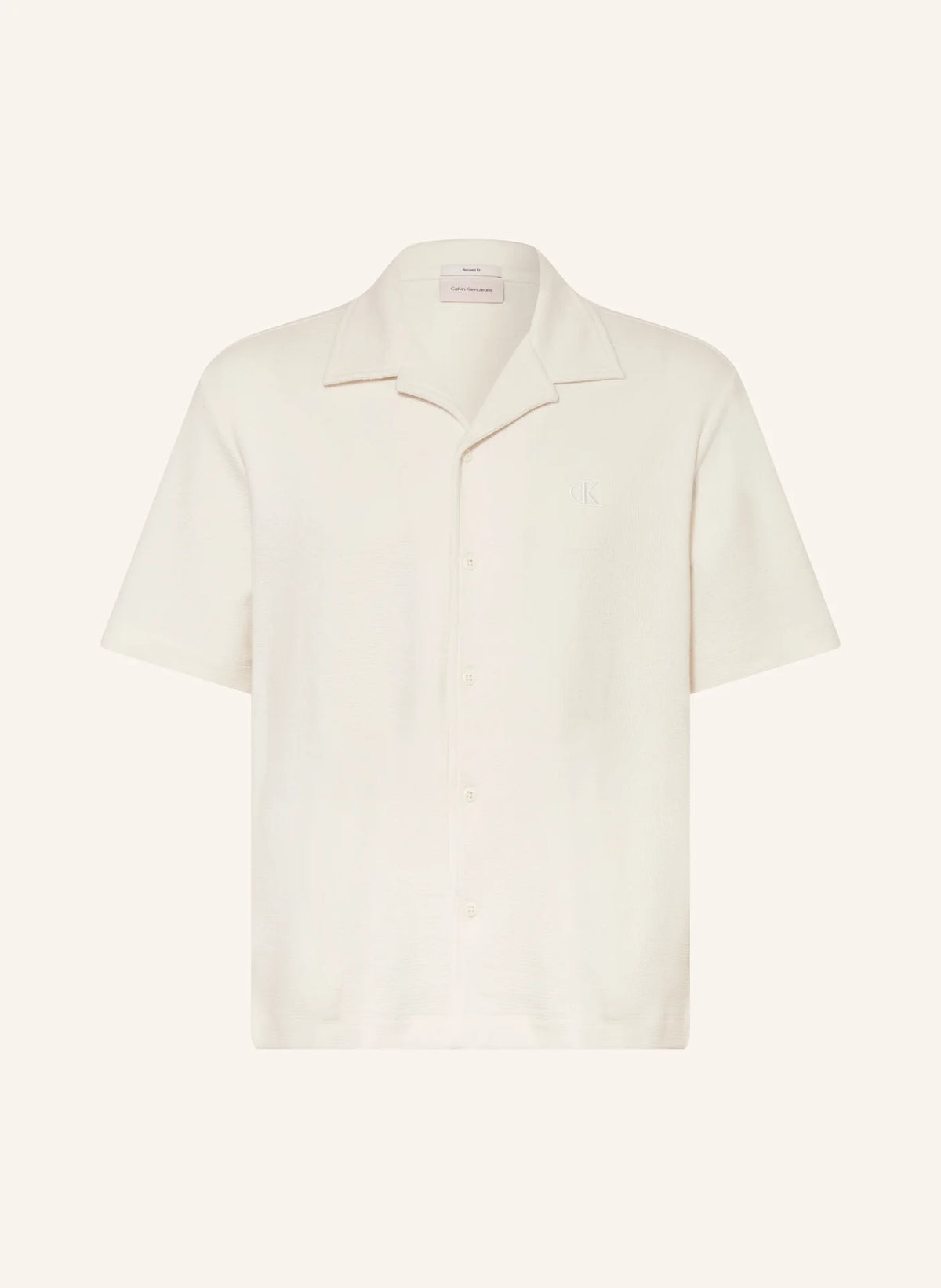 Conjunto Branco Waffle Camisa e Calção Calvin Klein