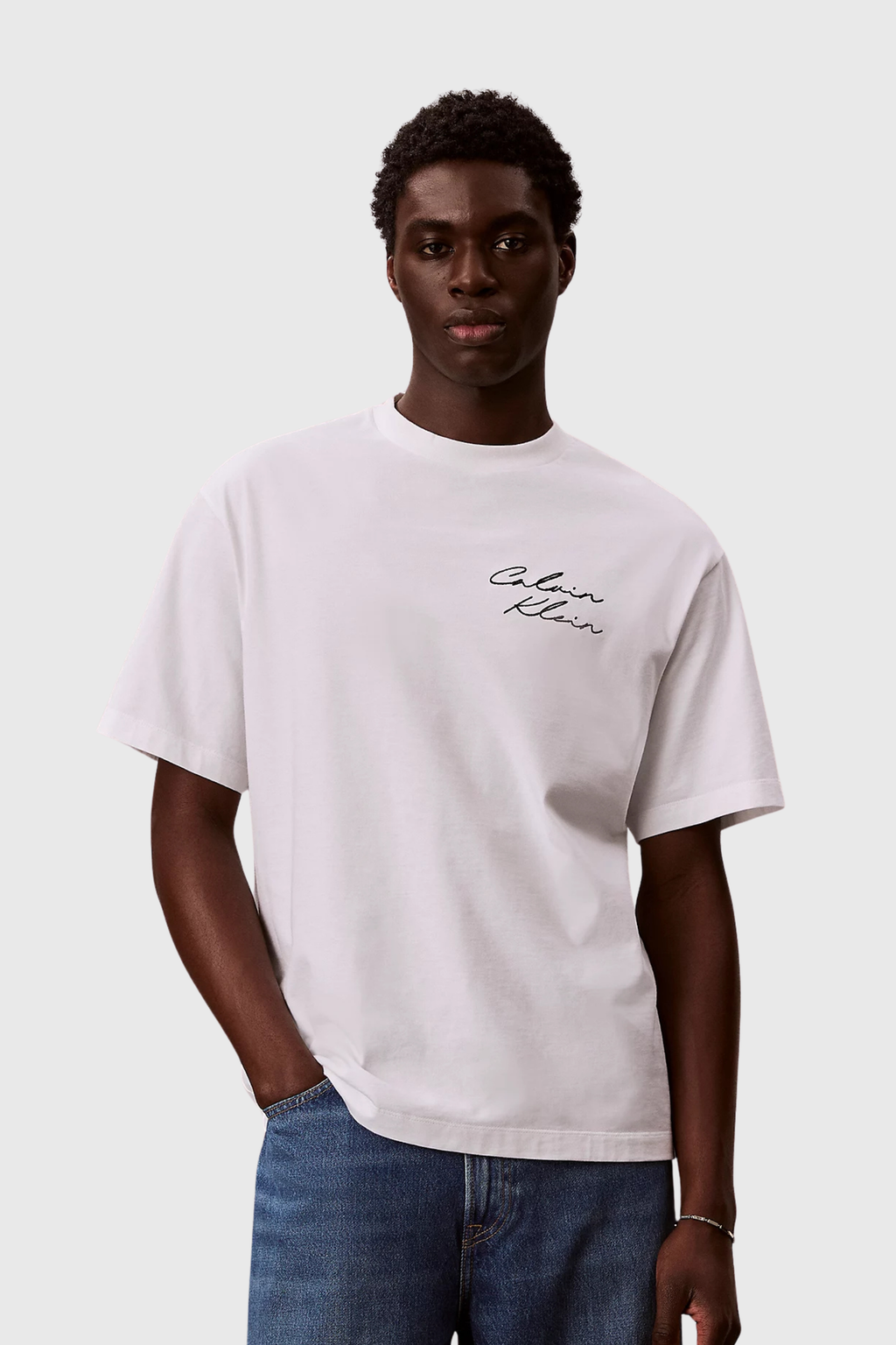 T-shirt Branca Estampada Calvin Klein