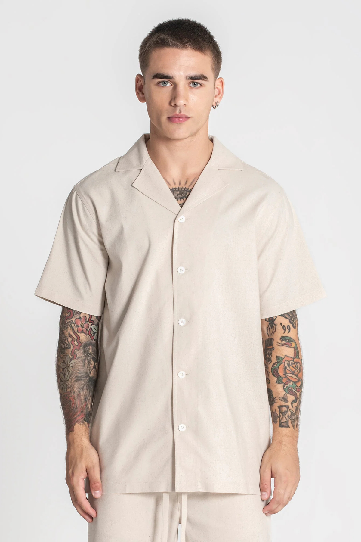 Camisa Bege Linho Gianni Kavanagh  SS25 Gianni Kavanagh
