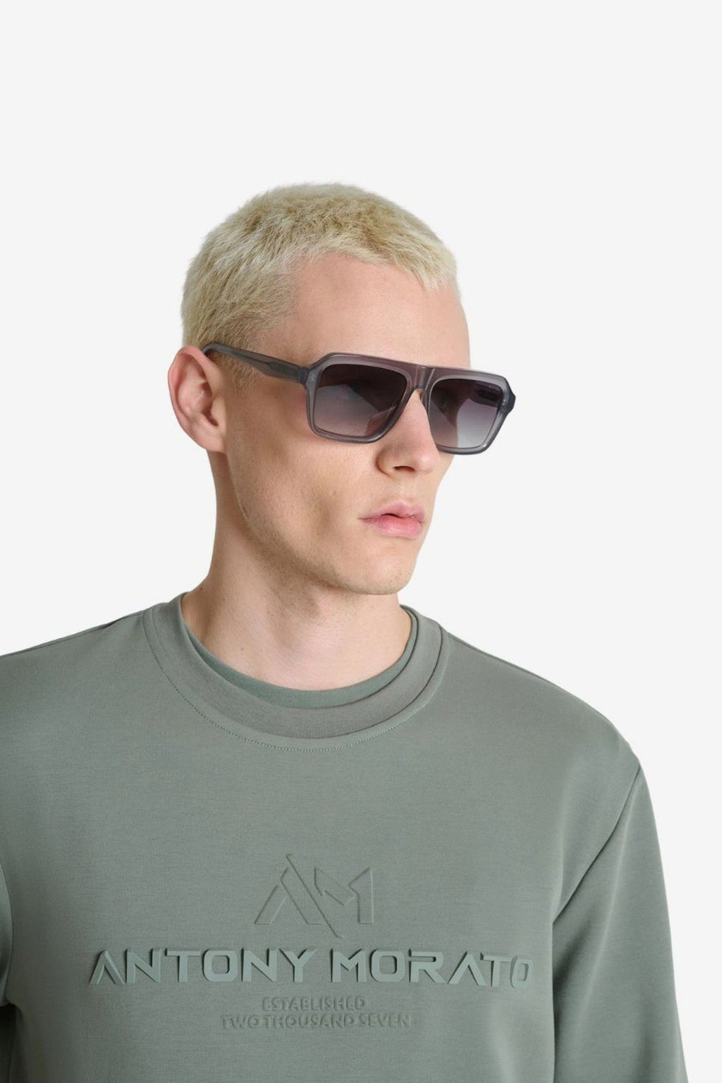 Sweatshirt Verde com Estampa Alto Relevo Antony Morato