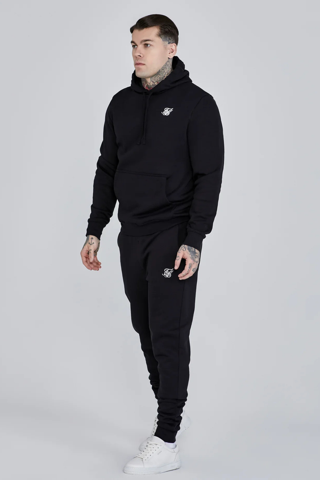 Fato de Treino Preto em Algodão SikSilk