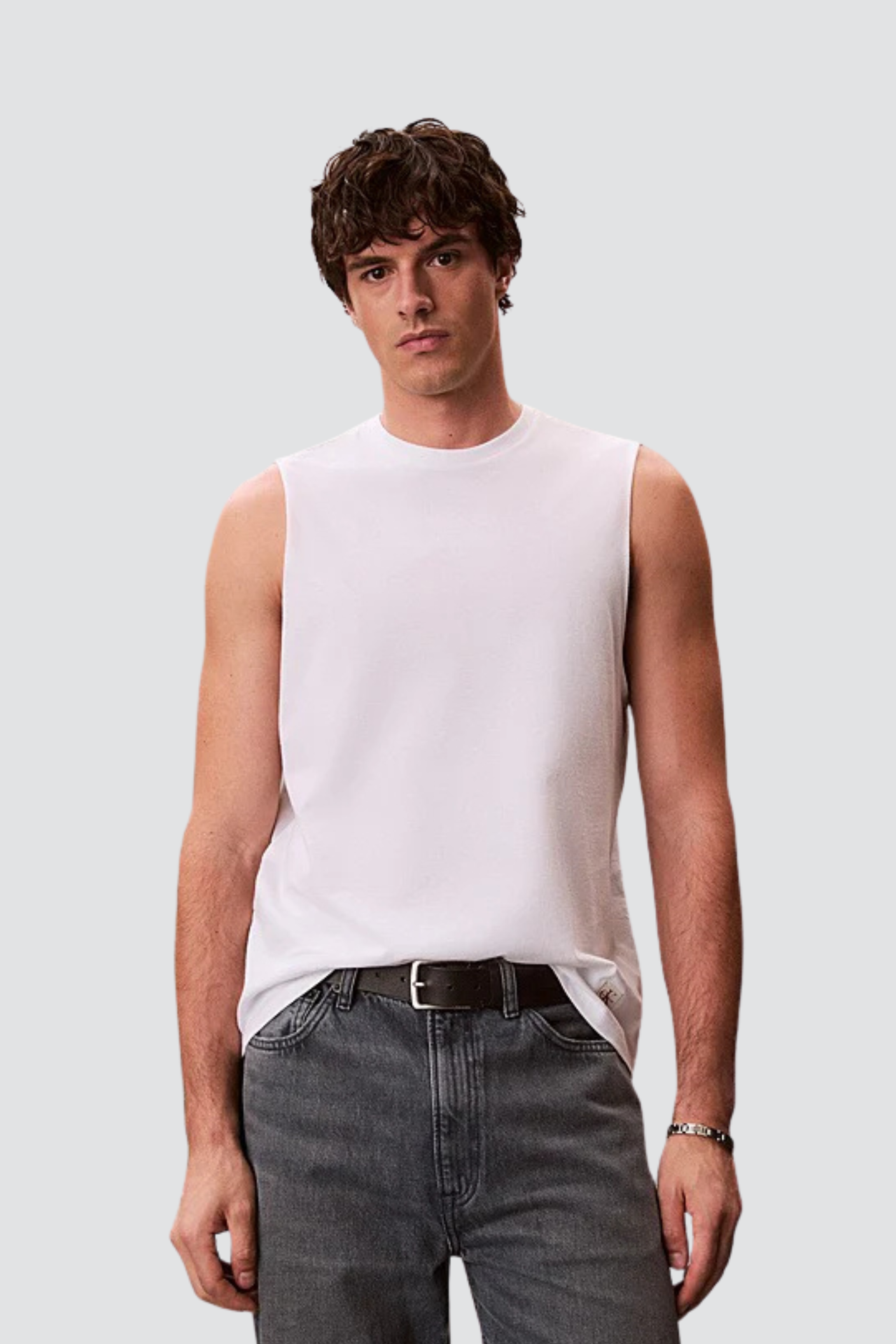 T-Shirt Branca Caveada Calvin Klein