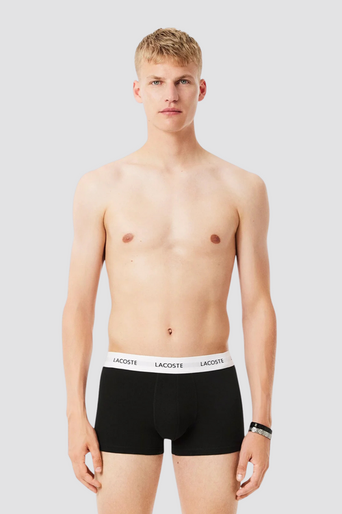 Boxers Pretos Pack 3 Lacoste