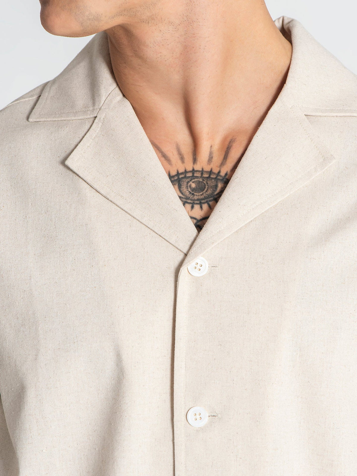 Camisa Bege Linho Gianni Kavanagh  SS25 Gianni Kavanagh