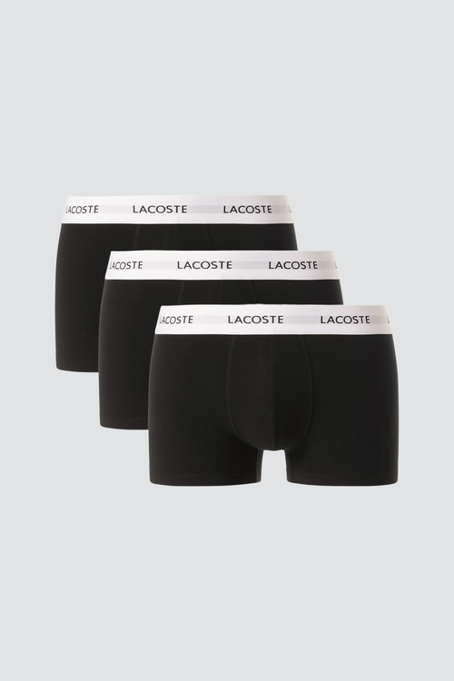 Boxers Pretos Pack 3 Lacoste