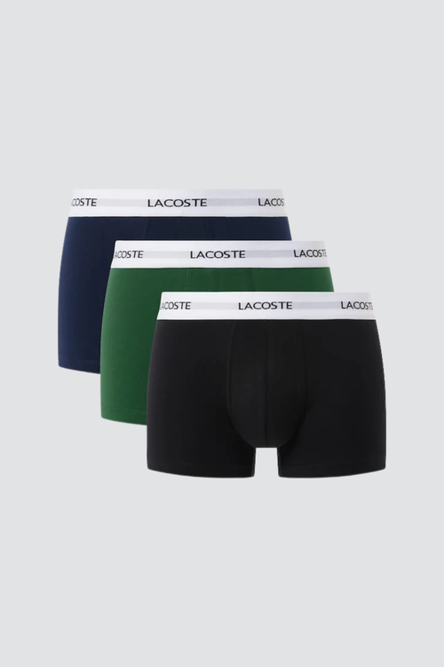 Boxers  Preto Azul e Verde Pack 3 Lacoste