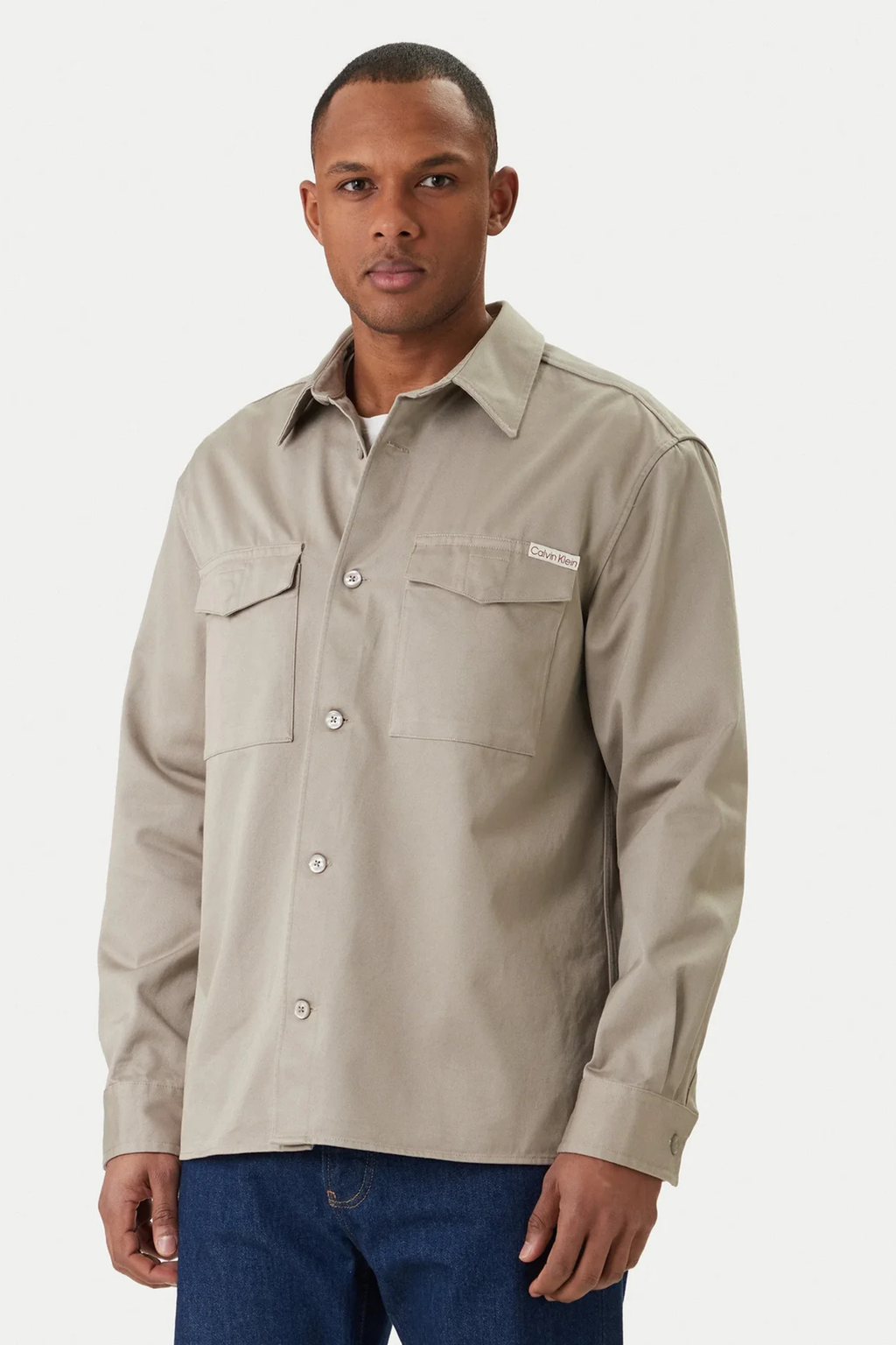 Sobrecamisa Bege Caqui Calvin Klein