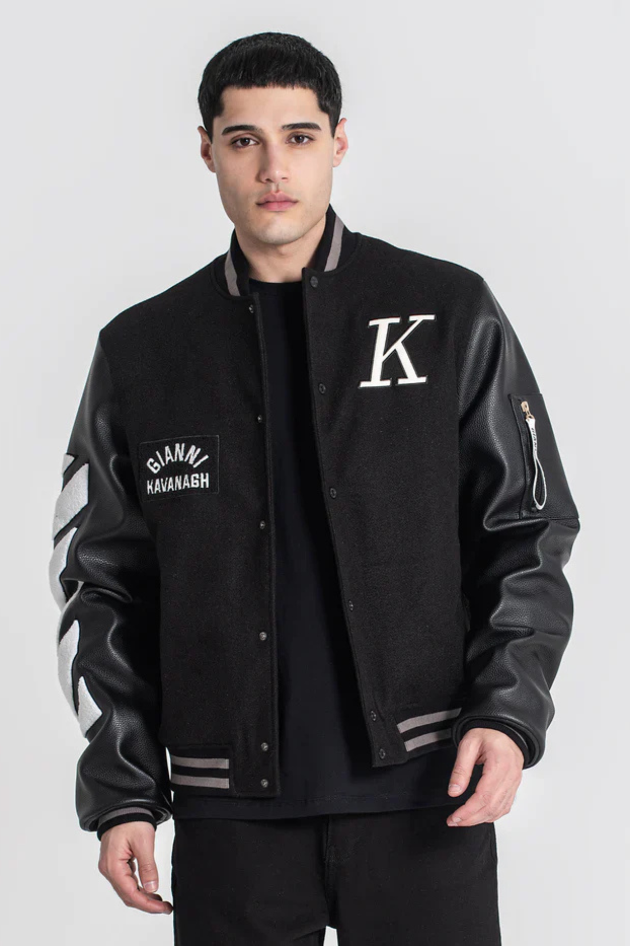 Casaco Bomber Preto Gianni Kavanagh FW25 Gianni Kavanagh