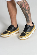Sapatilhas Gianni Kavanagh Pretas E Douradas GKM005507 SS24