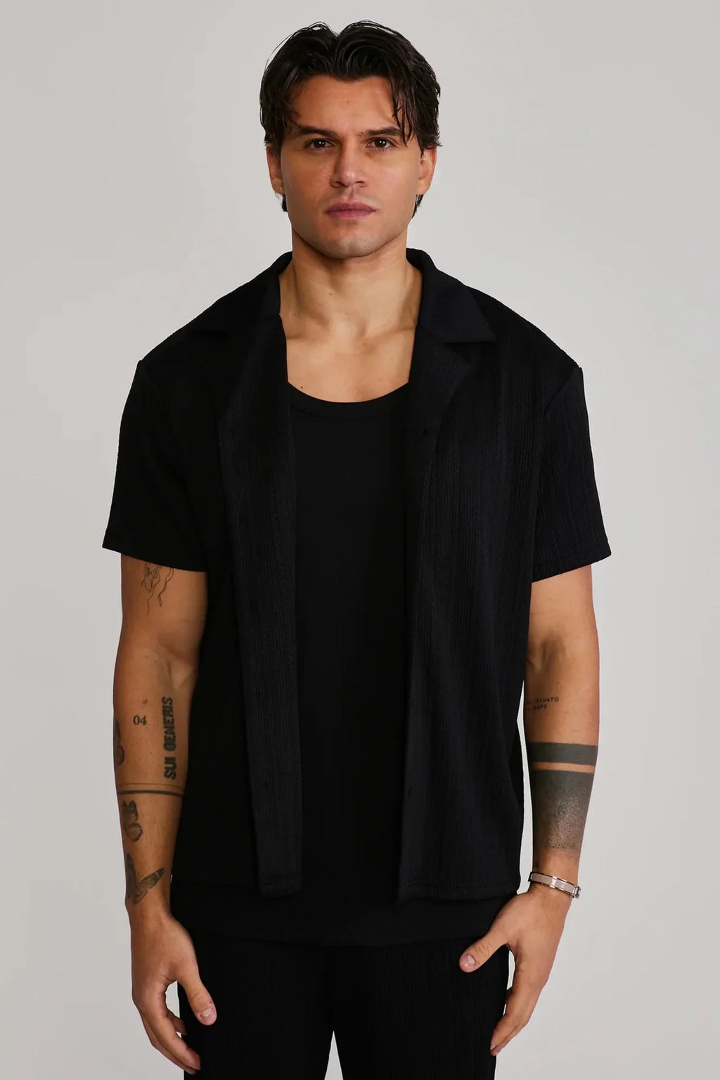 Conjunto SikSilk Preto Texturado Ovelha Negra Premium