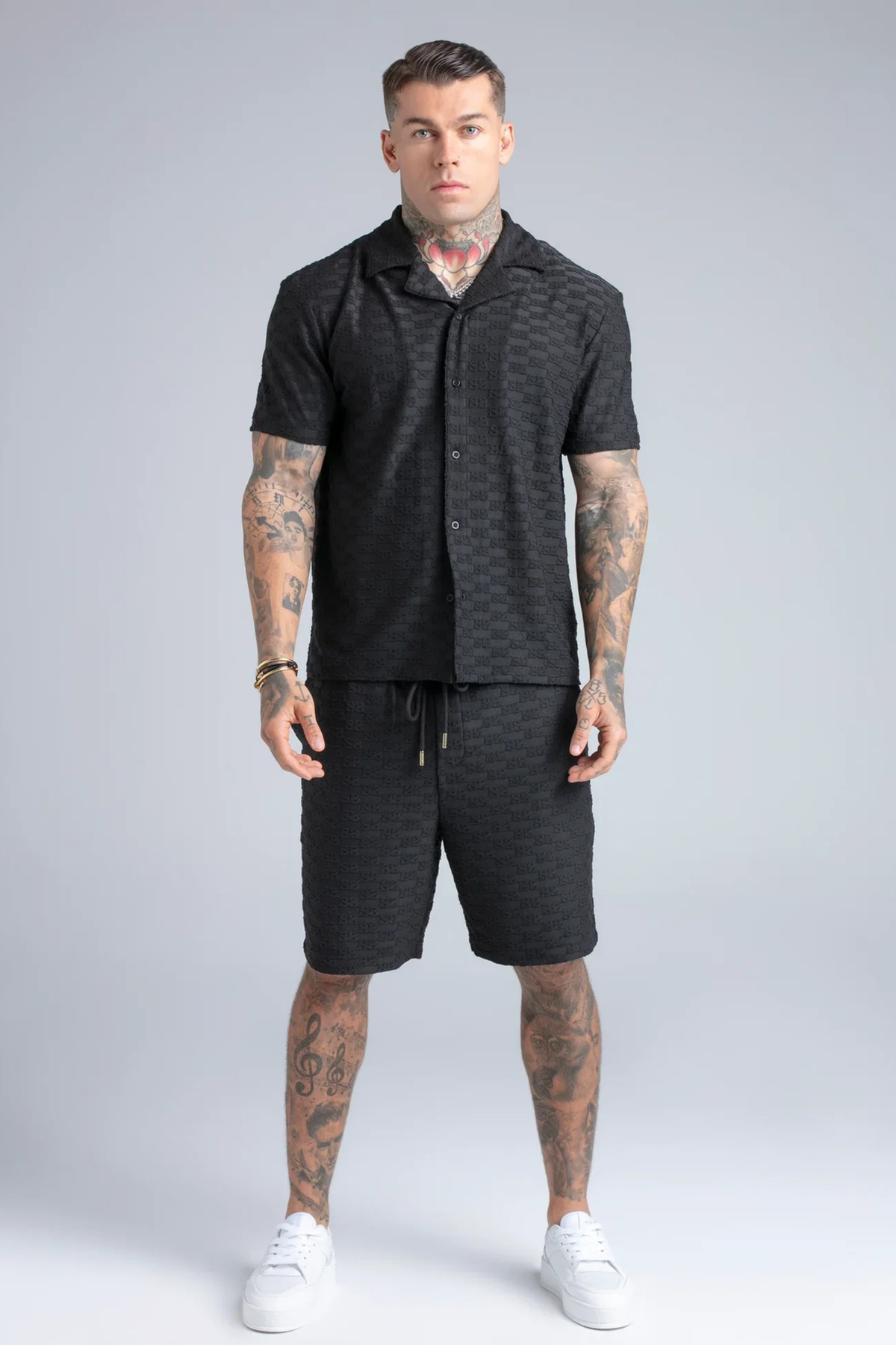 Conjunto Preto em Tecido Towelling SikSilk