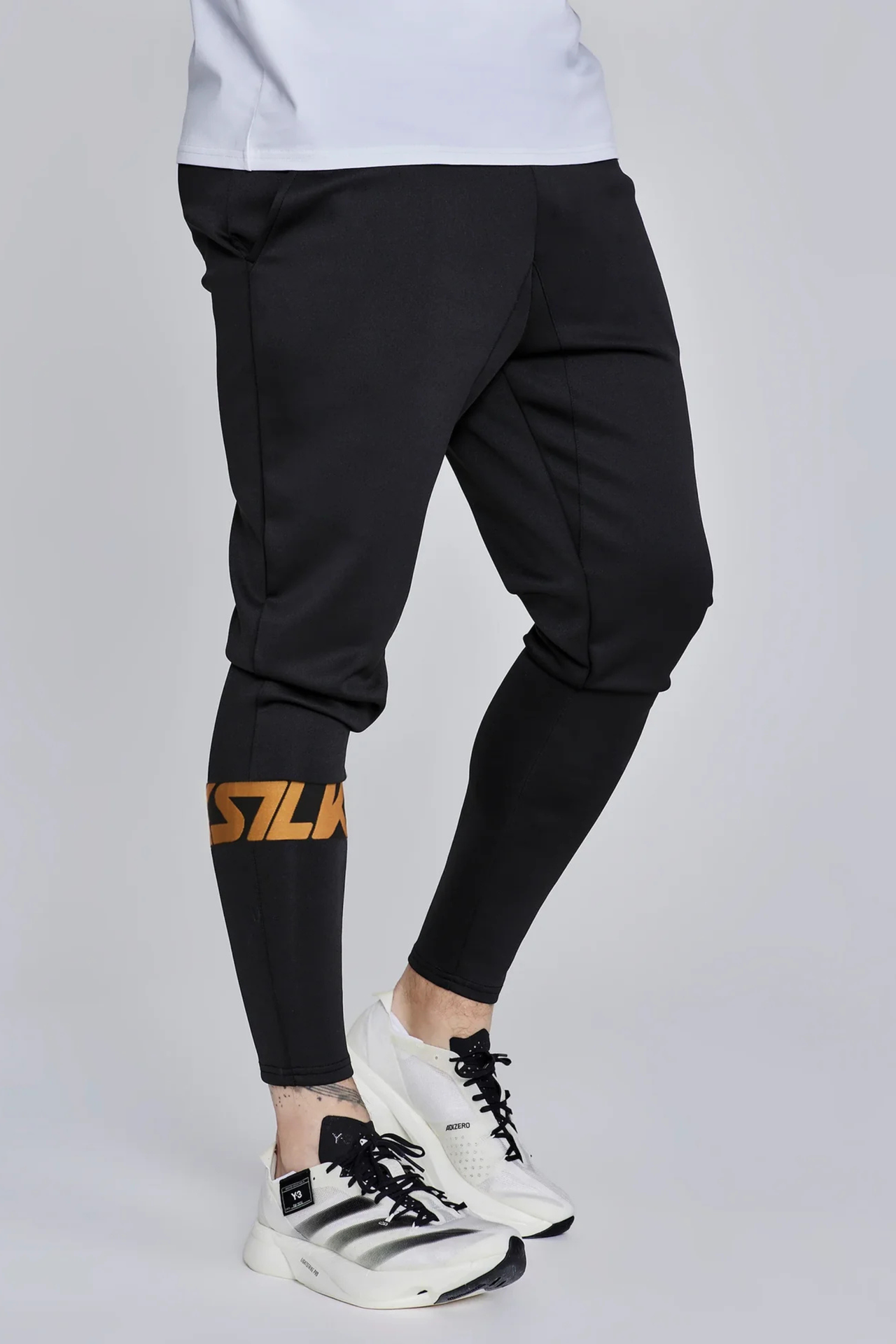 Calças Fato de Treino Pretas Muscle Fit SikSilk