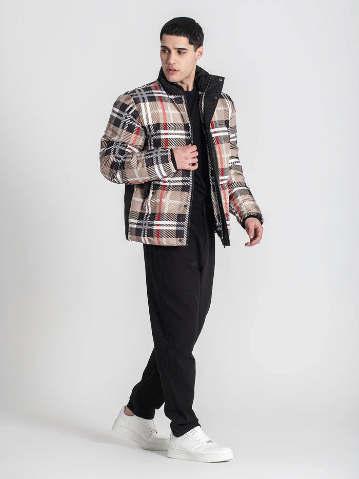 Casaco Padrão Bege e Preto Gianni Kavanagh FW25
