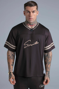 T-shirt Castanha com Estampa Relaxed Fit SikSilk