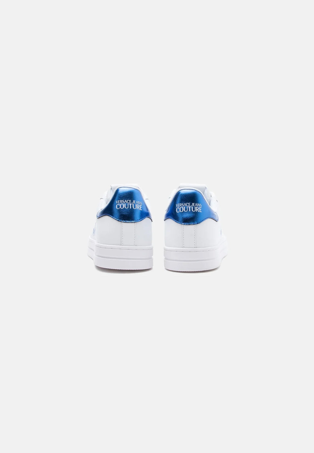 Sapatilhas Brancas e Azuis Court Logo Versace Jeans Couture