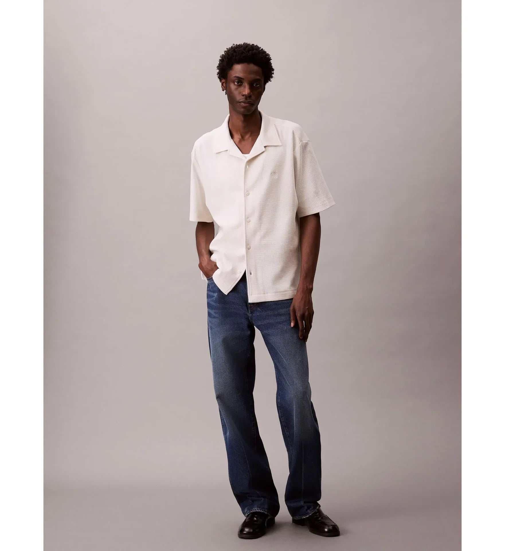 Camisa Creme Calvin Klein SS26