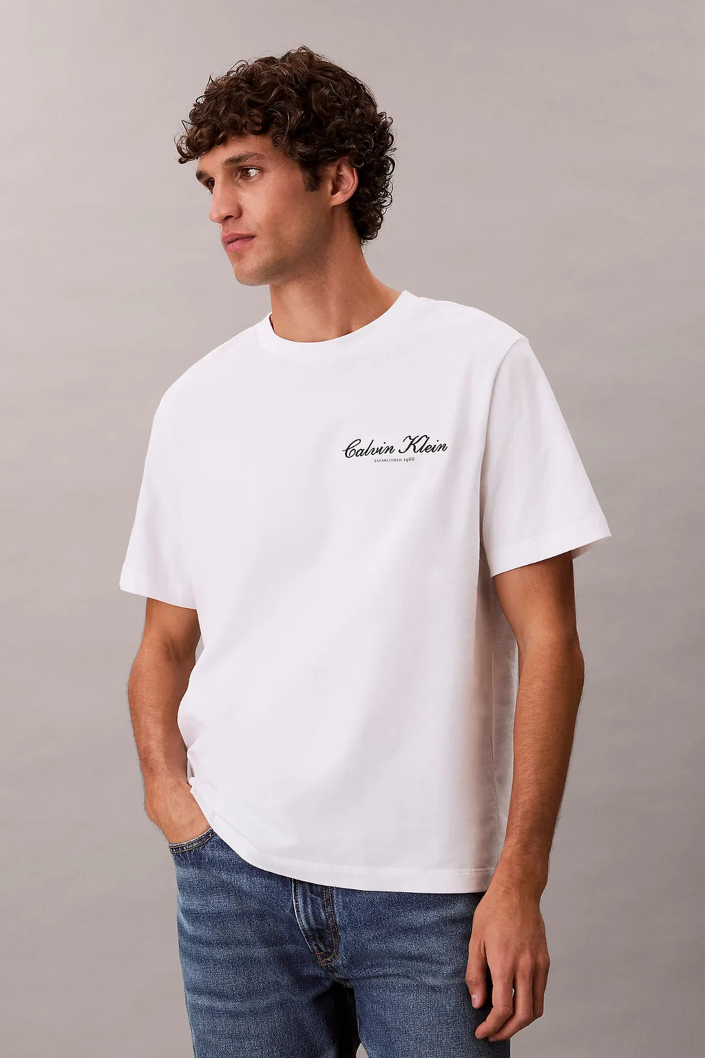 T-shirt Branco Calvin Klein SS26 Calvin Klein