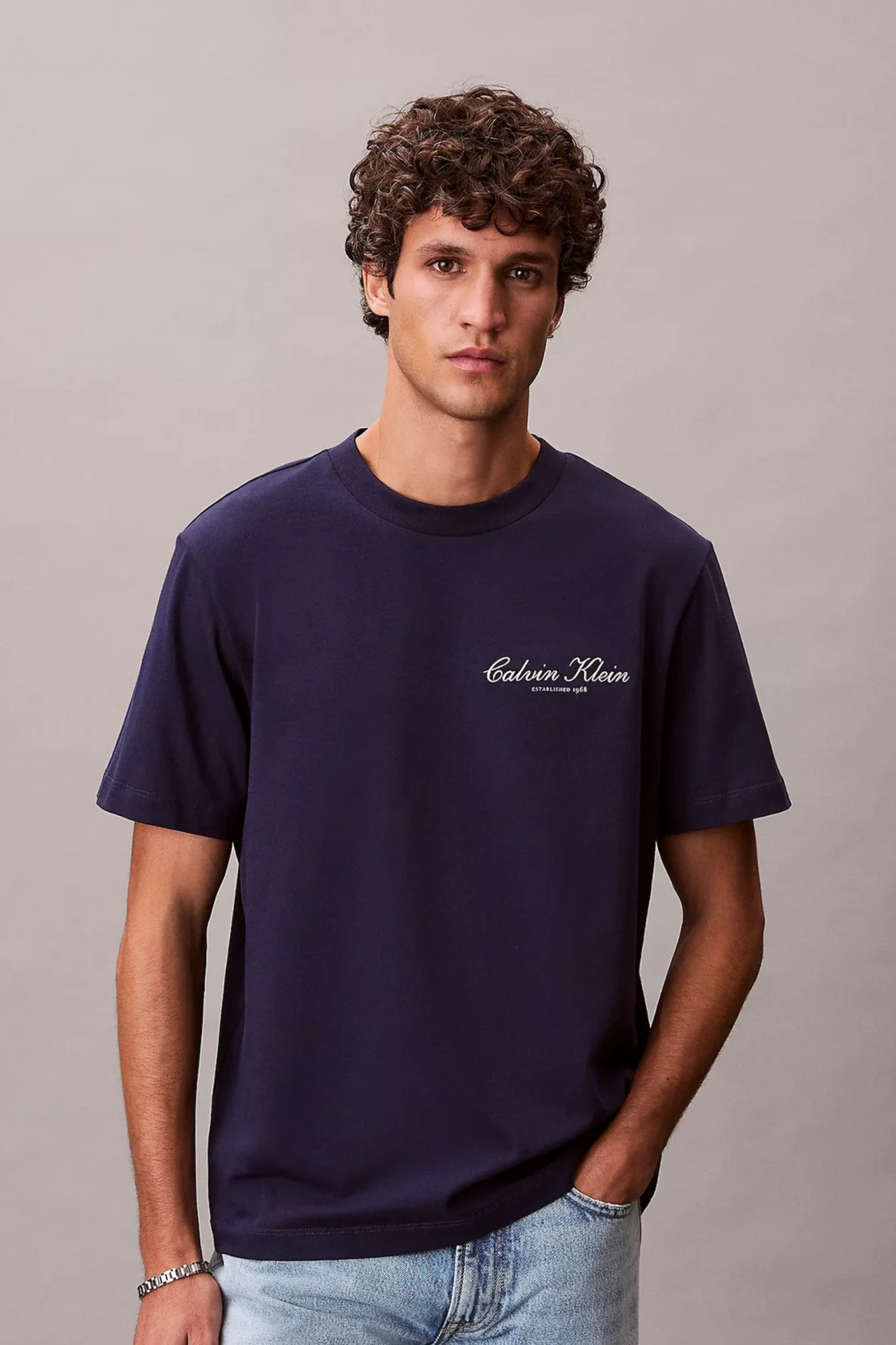 T-shirt Azul Calvin Klein SS26 Calvin Klein