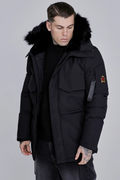 Casaco de Capuz Preto SikSilk