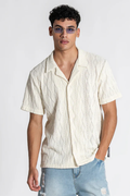 Camisa Bege GiannI Kavanagh SS26