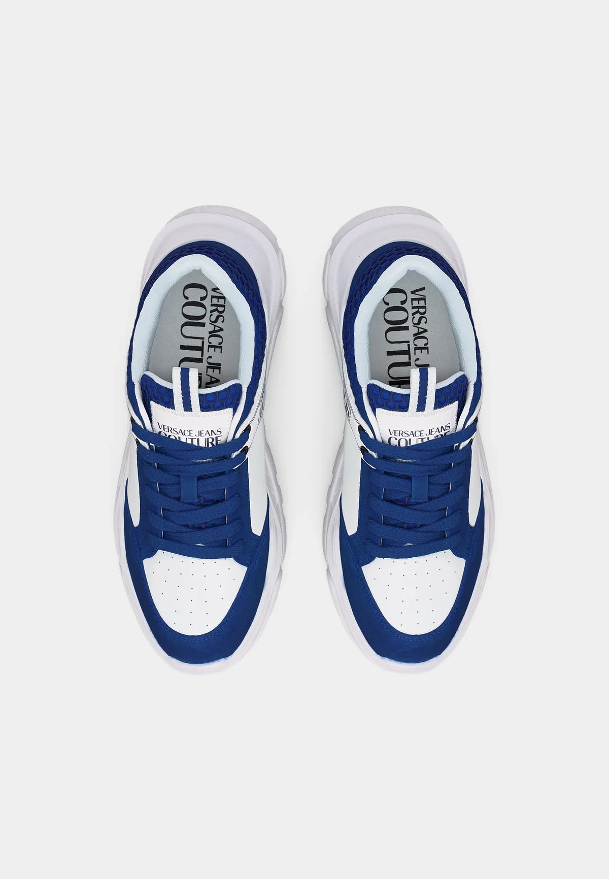 Sapatilhas Brancas e Azuis Speedtrack Versace Jeans Couture