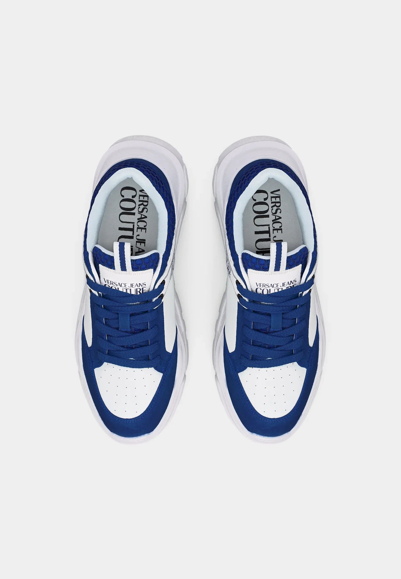 Sapatilhas Brancas e Azuis Versace Jeans Couture SS26