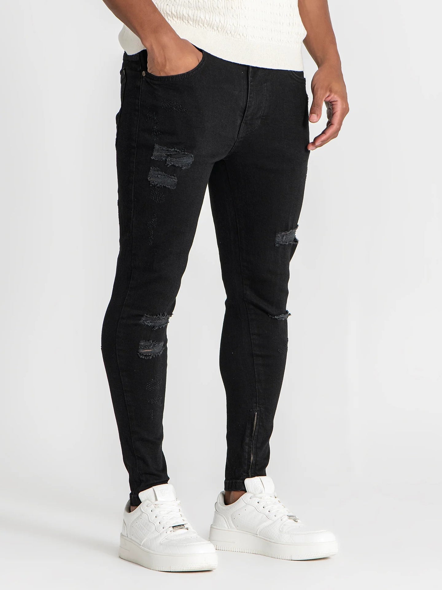 Calças de Ganga Preta Gianni Kavanagh SS25