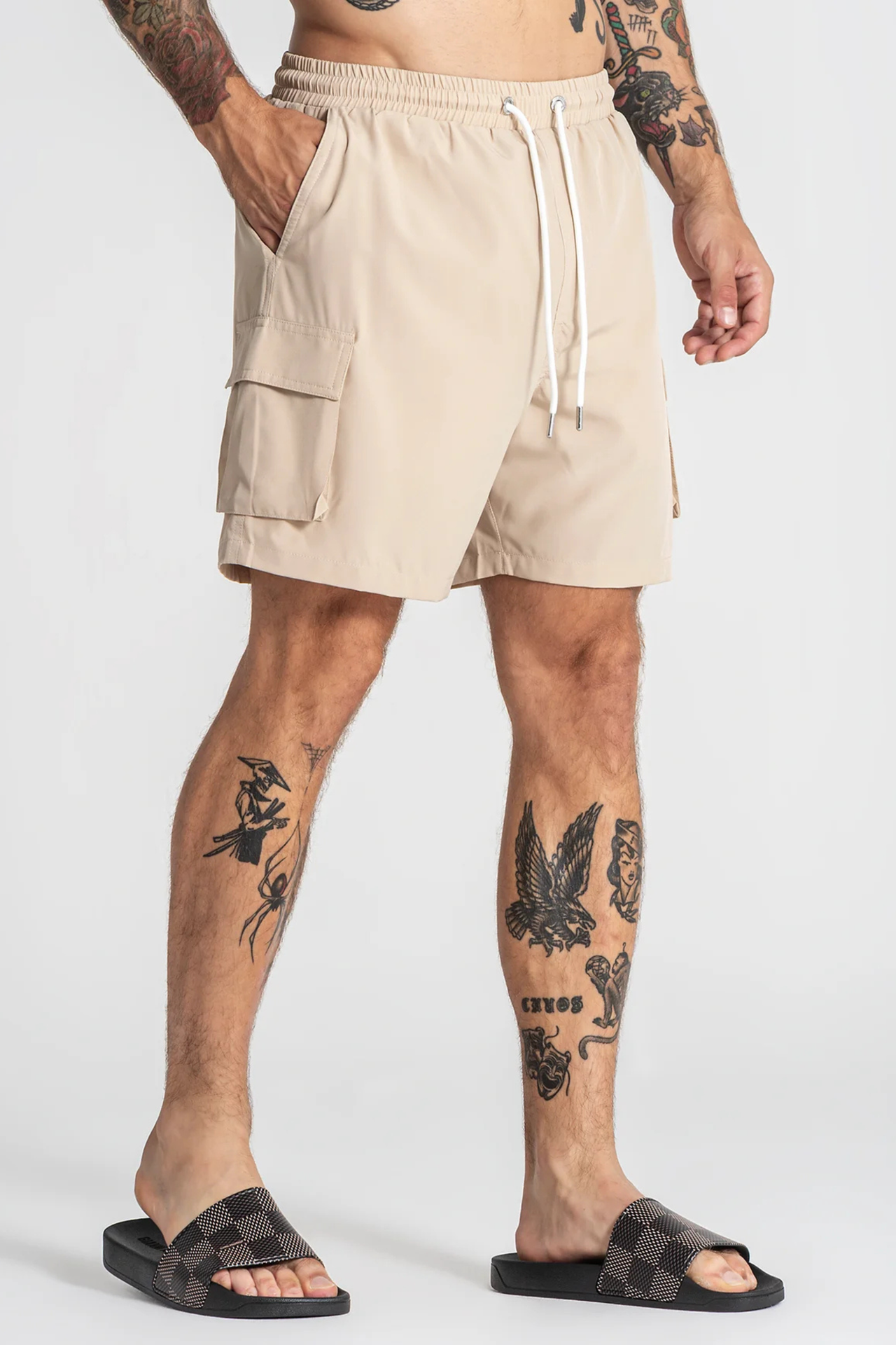 Calções de Banho Bege Gianni Kavanagh SS26
