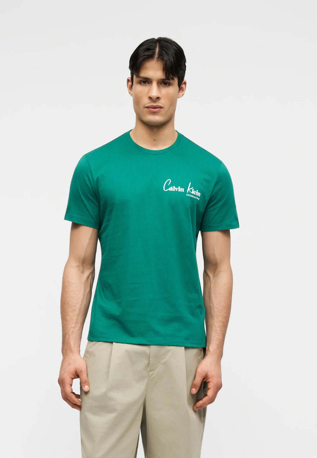T-Shirt Verde Calvin Klein SS26 Calvin Klein