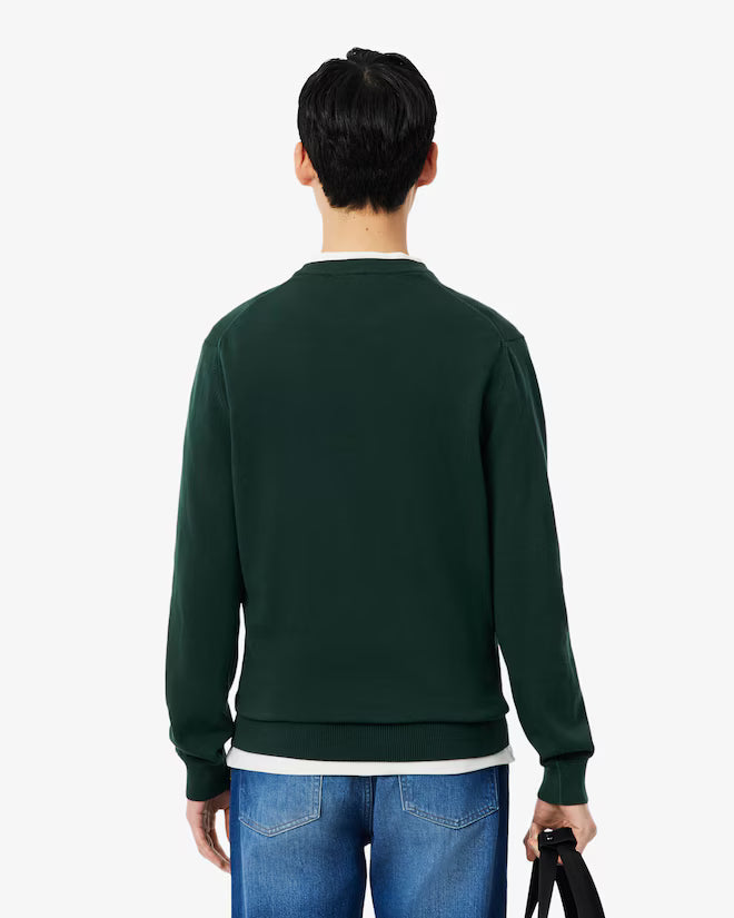 Camisola de Malha com Gola Redonda Lacoste Verde Lacoste