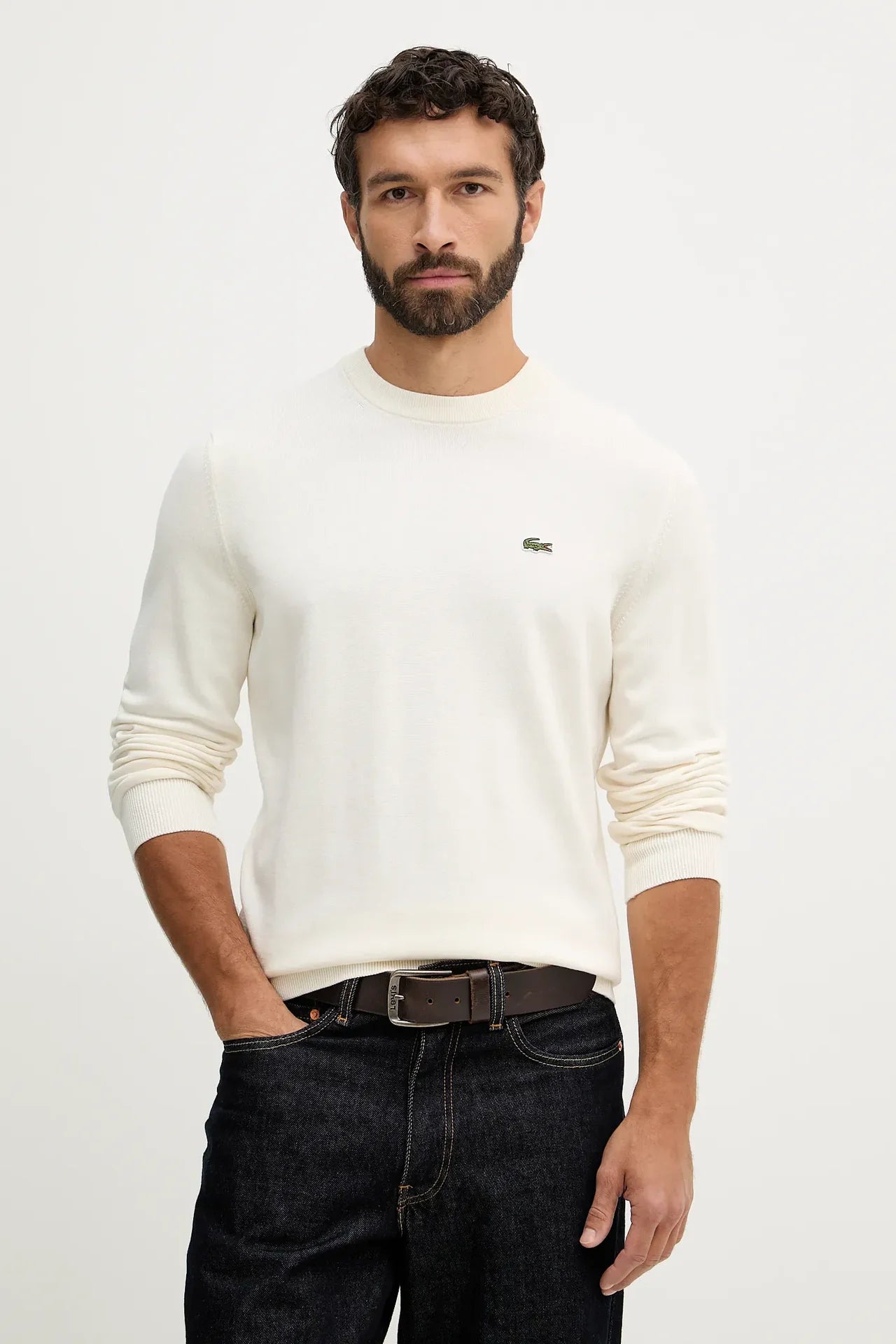 Camisola Malha Branca Lacoste