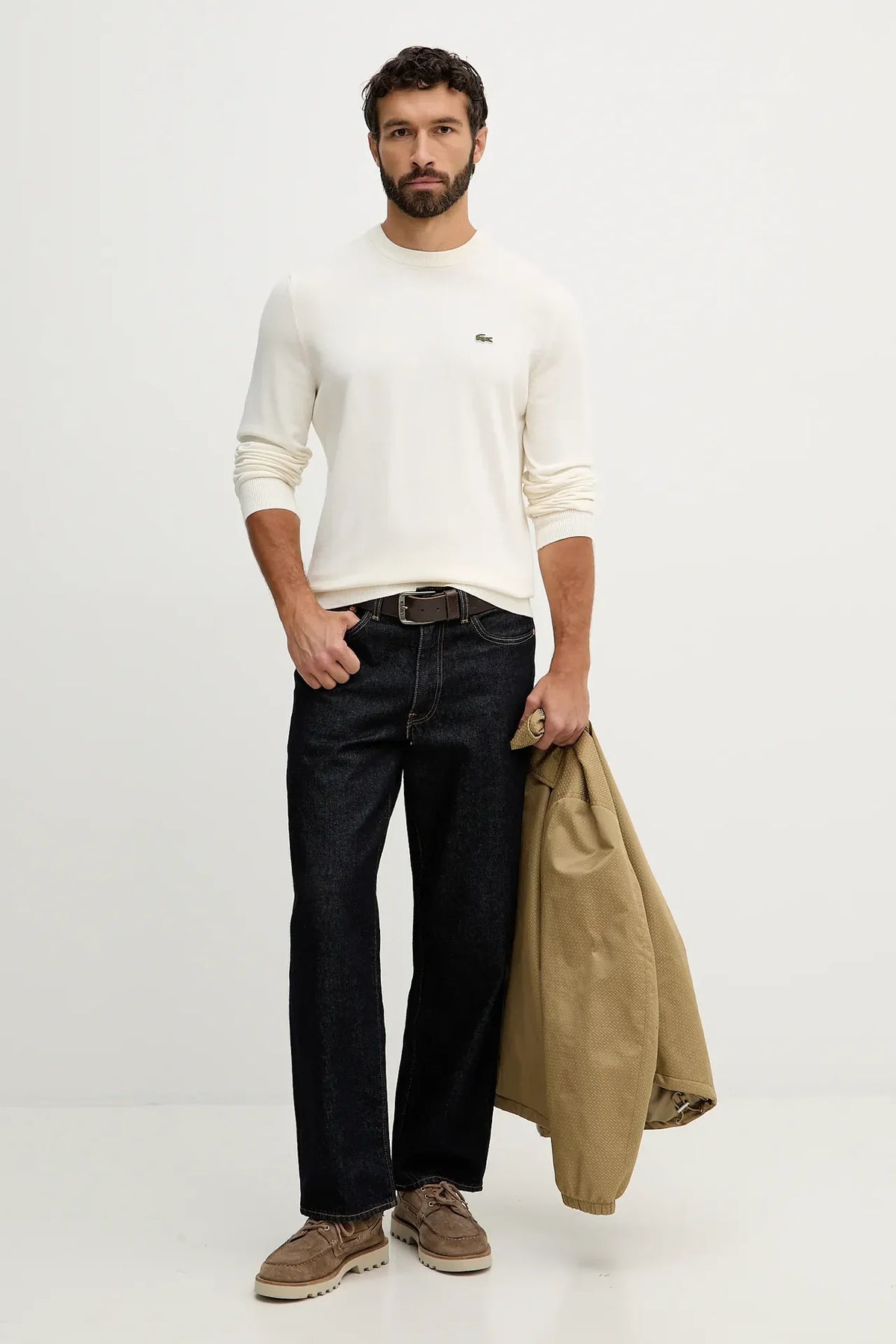 Camisola Malha Branca Lacoste