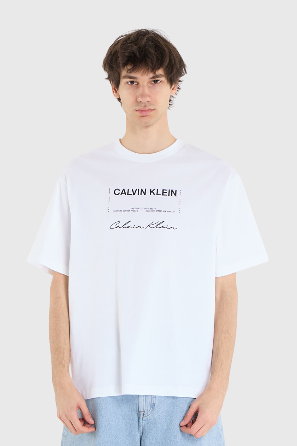 T-shirt Branca Jersey de algodão Calvin Klein