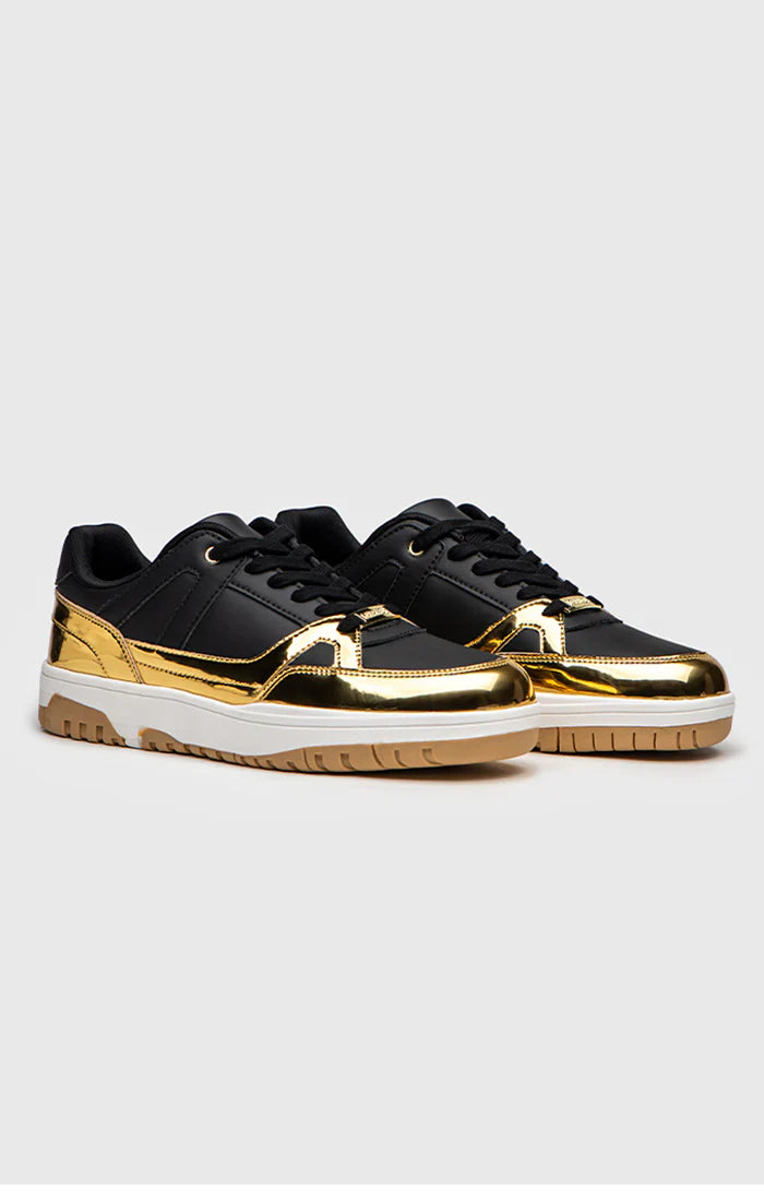 Sapatilhas Gianni Kavanagh Pretas E Douradas GKM005507 SS24