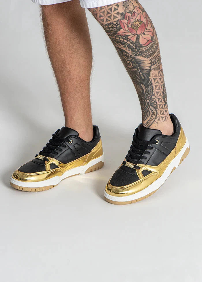 Sapatilhas Gianni Kavanagh Pretas E Douradas GKM005507 SS24