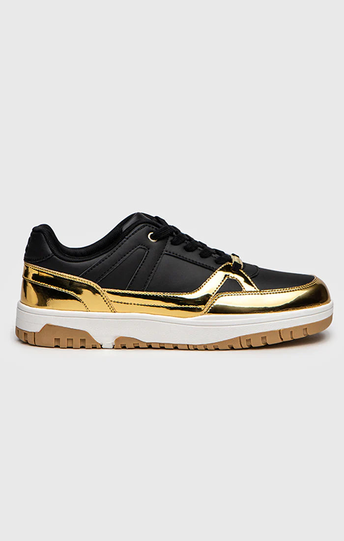 Sapatilhas Gianni Kavanagh Pretas E Douradas GKM005507 SS24