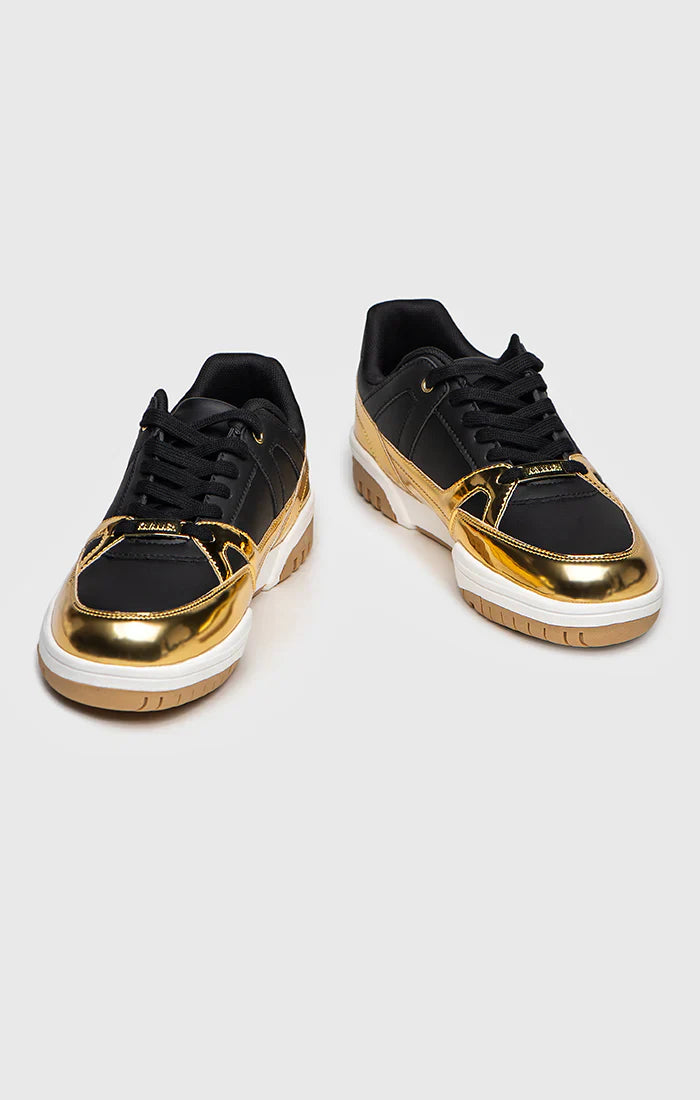 Sapatilhas Gianni Kavanagh Pretas E Douradas GKM005507 SS24