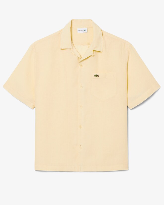 Camisa de Linho Bege Lacoste SS26