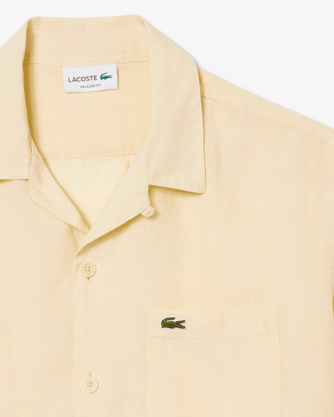 Camisa de Linho Bege Lacoste SS26