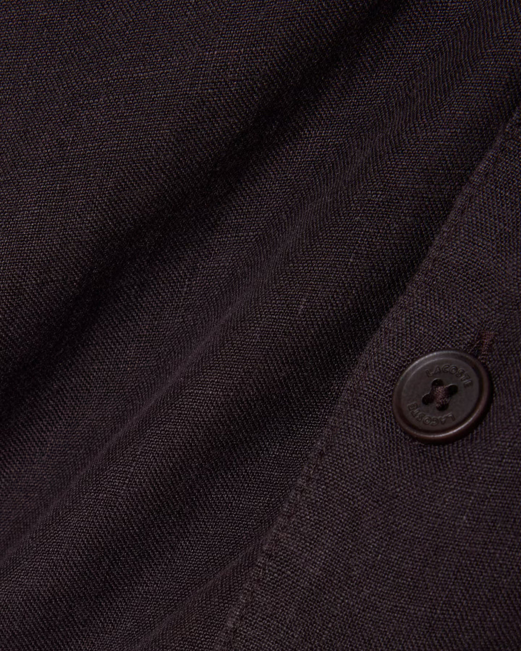 Camisa de Linho Castanha Lacoste SS26