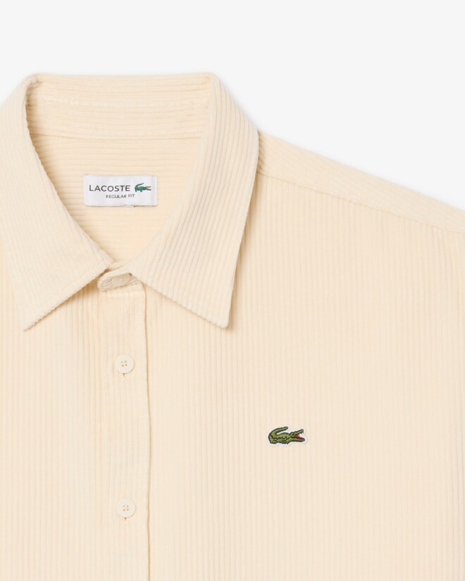 Camisa de Bombazine Lacoste Bege Lacoste