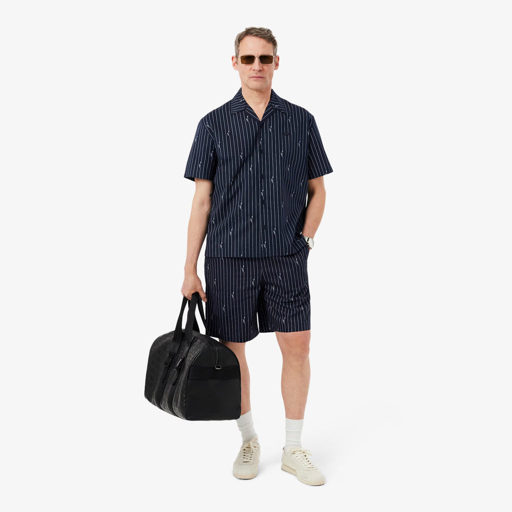 Camisa Azul Estampada Lacoste CH2343 SS26