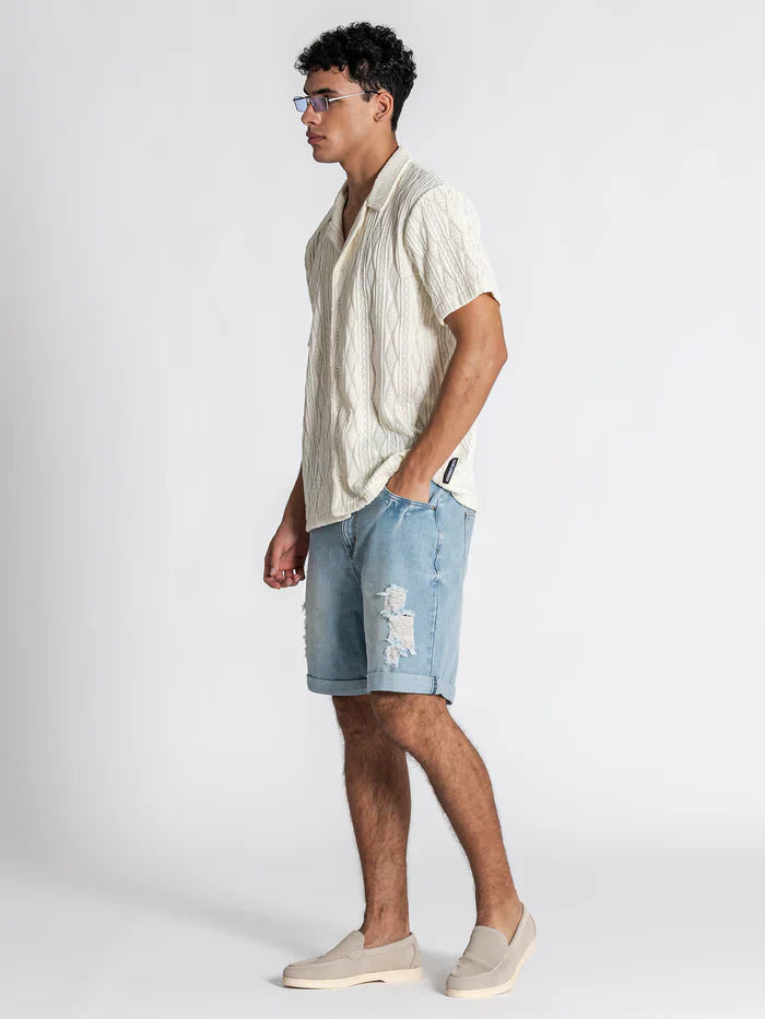 Camisa Bege GiannI Kavanagh SS26