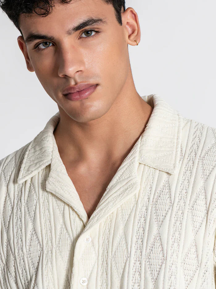 Camisa Bege GiannI Kavanagh SS26