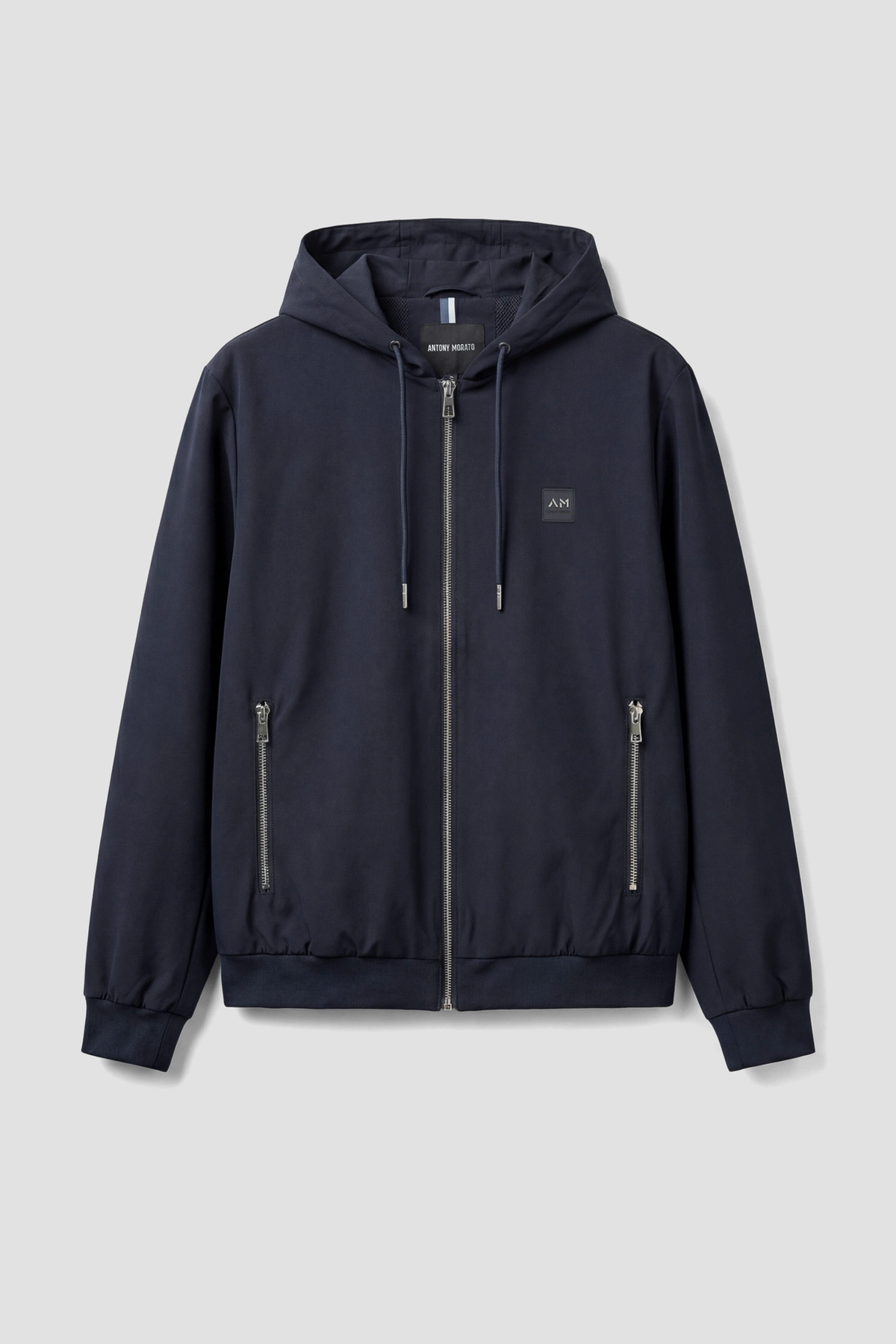 Casaco Azul com Capuz e Fecho Zip Antony Morato