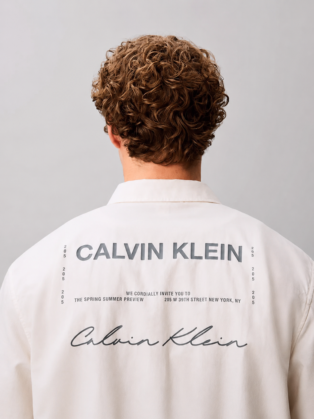 Camisa com Estampa de Manga Curta Calvin Klein