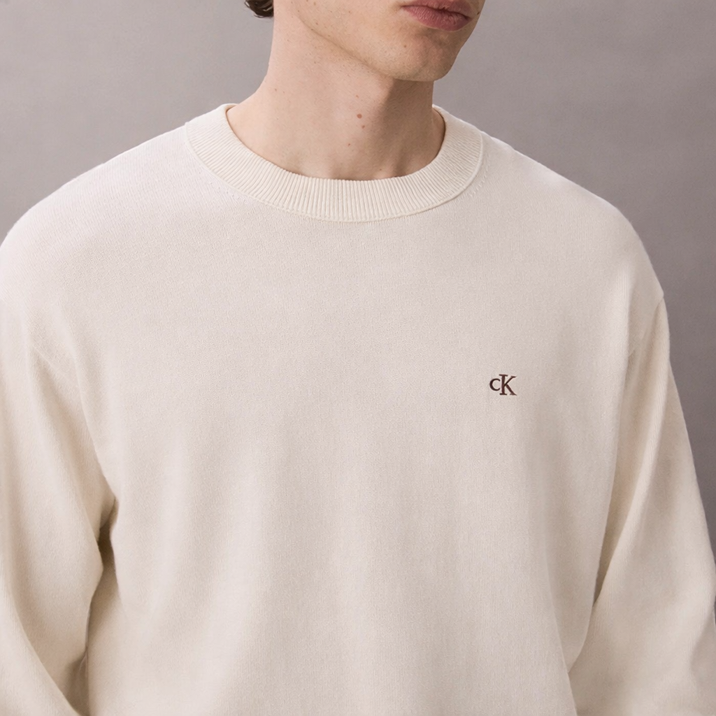 Camisola de Malha Creme Calvin Klein SS26