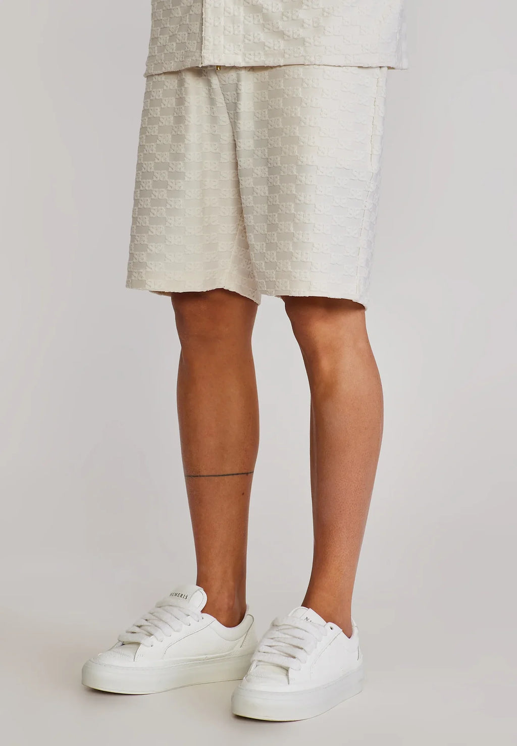 Conjunto Branco Camisa e Calção Towelling SikSilk